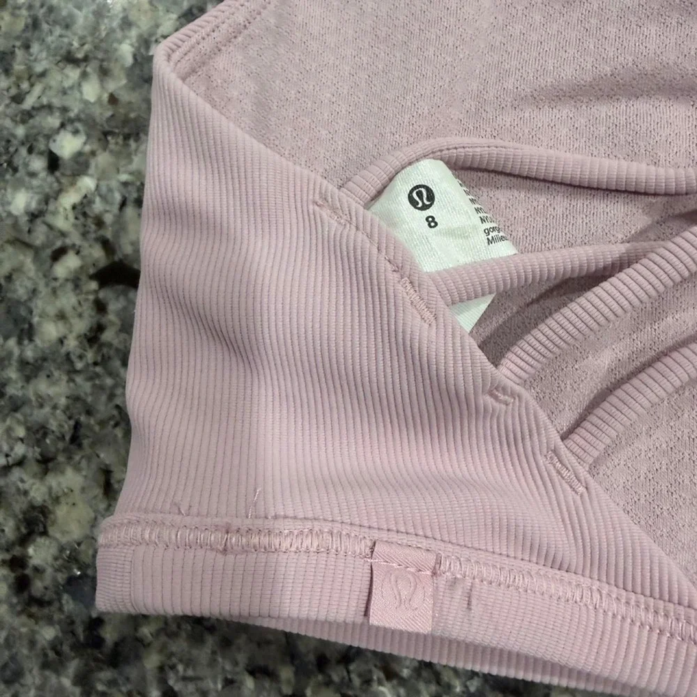 Lululemon Free to Be Ribbed Bra Wild *Light Support, A/B Cup - Pink Peony